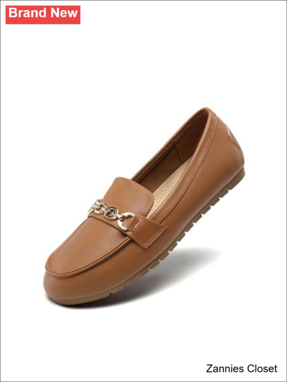✨DREAM PAIRS Faux Leather Slip On Loafers Flats Round Toe Cushioned Arch Support